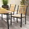 Costway Patio Dining Chairs Set of 2/4 Metal Outdoor Chairs with Removable Padded Cushions